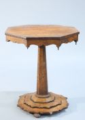 A VICTORIAN POLLARD OAK OCCASIONAL TABLE