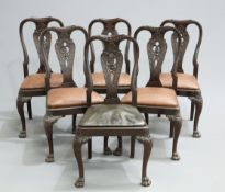 A SET OF SIX ANGLO-INDIAN PADOUK DINING CHAIRS