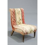 A REGENCY UPHOLSTERED NURSING CHAIR