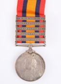 A 5-BAR QUEEN'S SOUTH AFRICA MEDAL