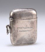 A SILVER VESTA CASE ENGRAVED PTE. H THOMSON GORDON HIGHLANDERS