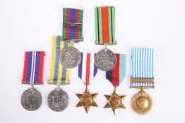 WWII AND KOREA GROUP OF 7 MEDALS