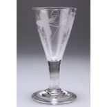 A JACOBITE WINE GLASS