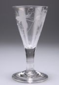 A JACOBITE WINE GLASS