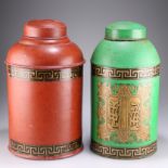 TWO TOLE WARE TEA CANISTERS