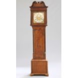 A GEORGE III POLLARD OAK THIRTY-HOUR LONGCASE CLOC