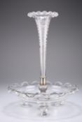 A VICTORIAN GLASS EPERGNE