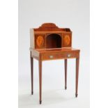 A FINE SATINWOOD BANDED MAHOGANY BONHEUR DU JOUR