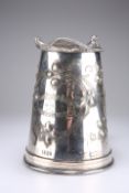 A LARGE BRITANNIA METAL PRESENTATION JUG