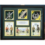 A BOX FRAMED DISPLAY OF GLENGARRY BADGES