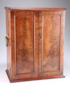 AN OFFICERS' WALNUT CAMPAIGN TOILETRY CABINET