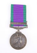 AN ELIZABETH II CAMPAIGN SERVICE MEDAL WITH BORNEO BAR