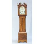 AN EARLY 19TH CENTURY SCOTTISH INLAID MAHOGANY 8-DAY LONGCASE CLOCK