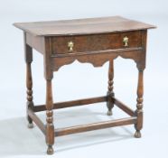 A QUEEN ANNE OAK SIDE TABLE