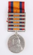 A QUEEN'S SOUTH AFRICA MEDAL WITH 5 BARS