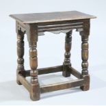 A 19TH CENTURY OAK JOINT STOOL