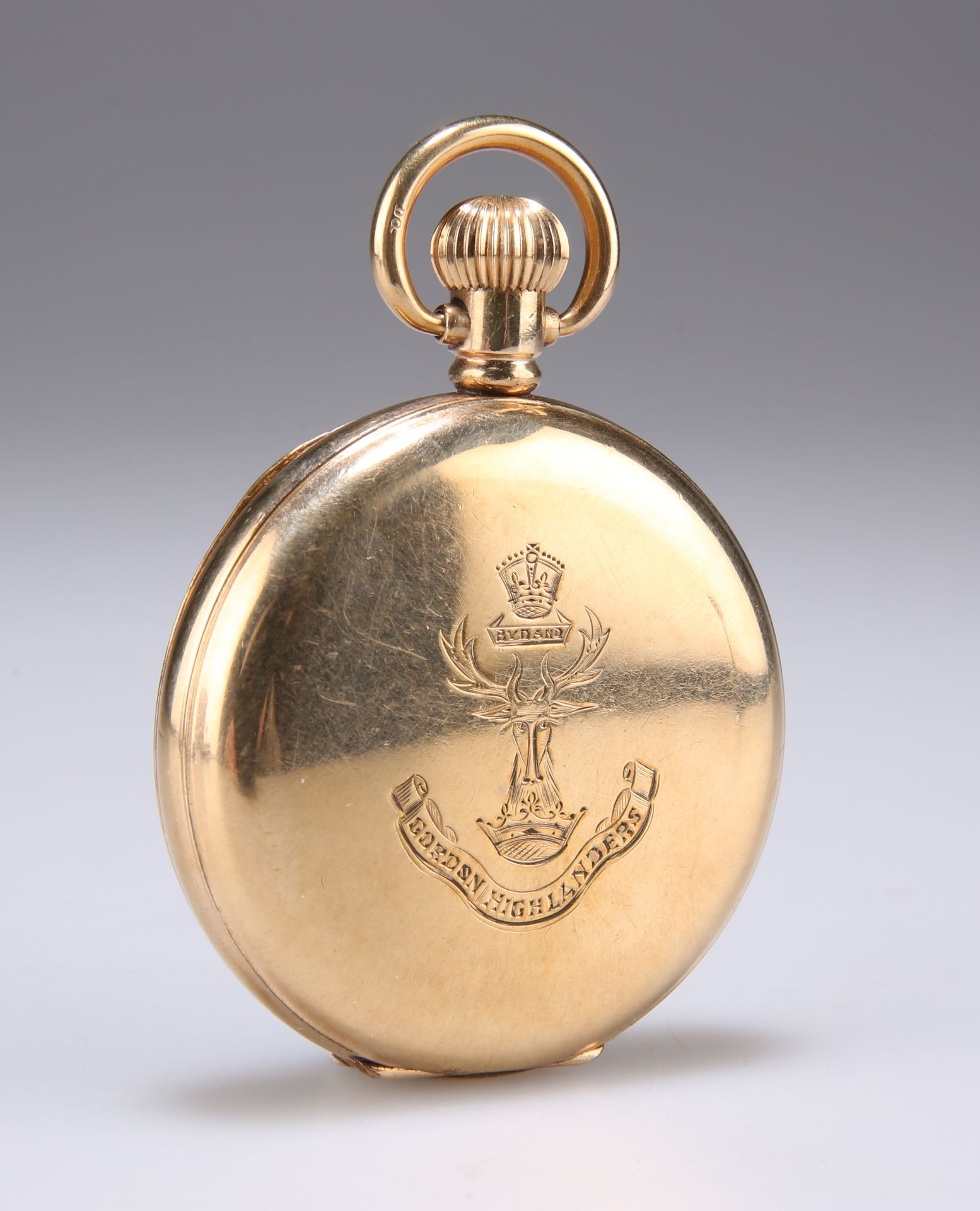 A GOLD-PLATED FULL HUNTER POCKET WATCH