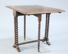 A SMALL VICTORIAN WALNUT SUTHERLAND TABLE