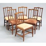 A SET OF SIX GEORGE III MAHOGANY DINING CHAIRS