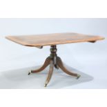 A REGENCY MAHOGANY TILT TOP BREAKFAST TABLE