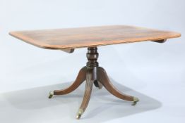 A REGENCY MAHOGANY TILT TOP BREAKFAST TABLE