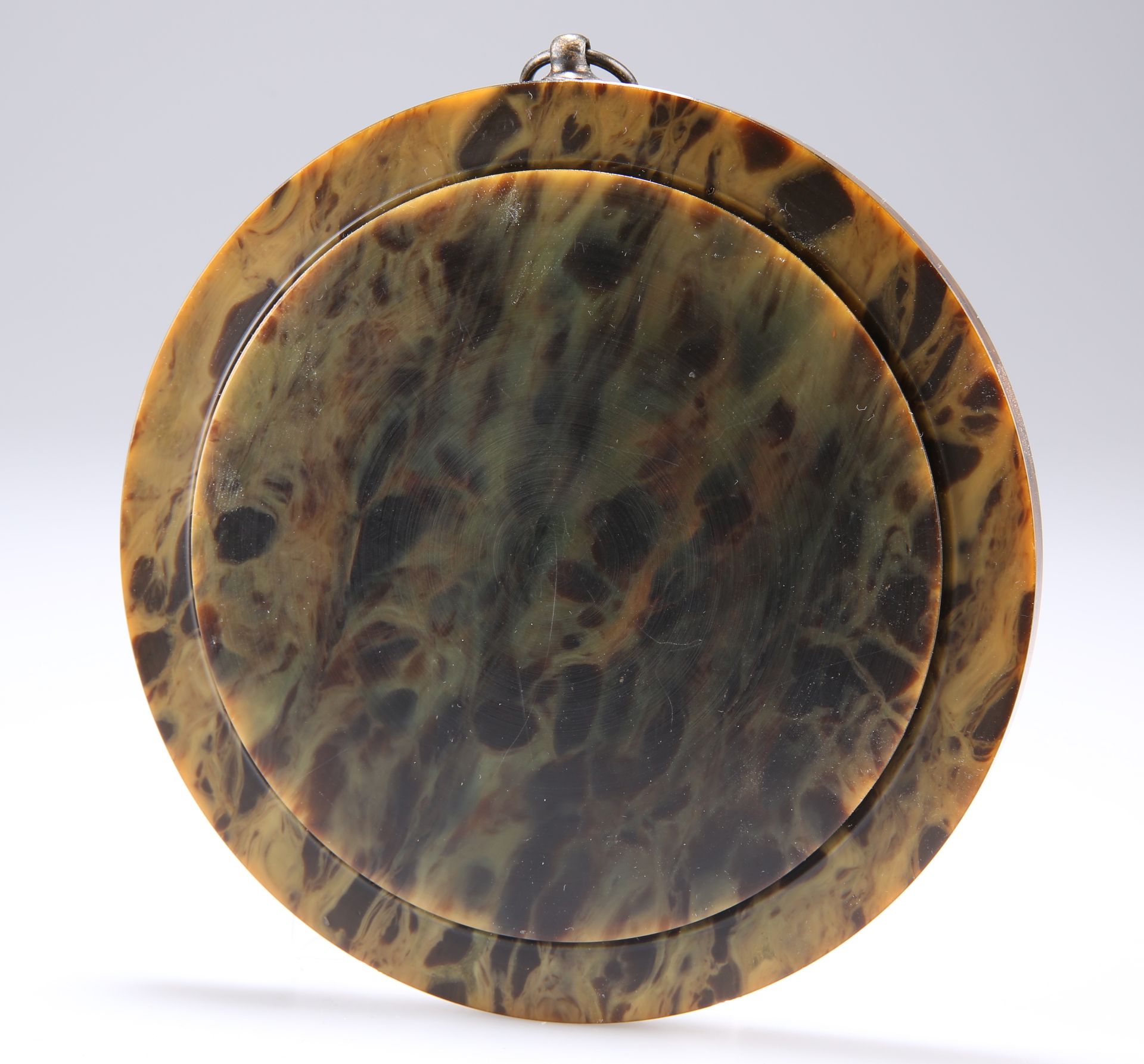 A PRESSED TORTOISESHELL ROUNDEL - Image 2 of 2