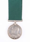 EDWARD VII VOLUNTEER FORCE LONG SERVICE AND GOOD CONDUCT MEDAL