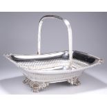 A GEORGE III SILVER SWING-HANDLED BASKET