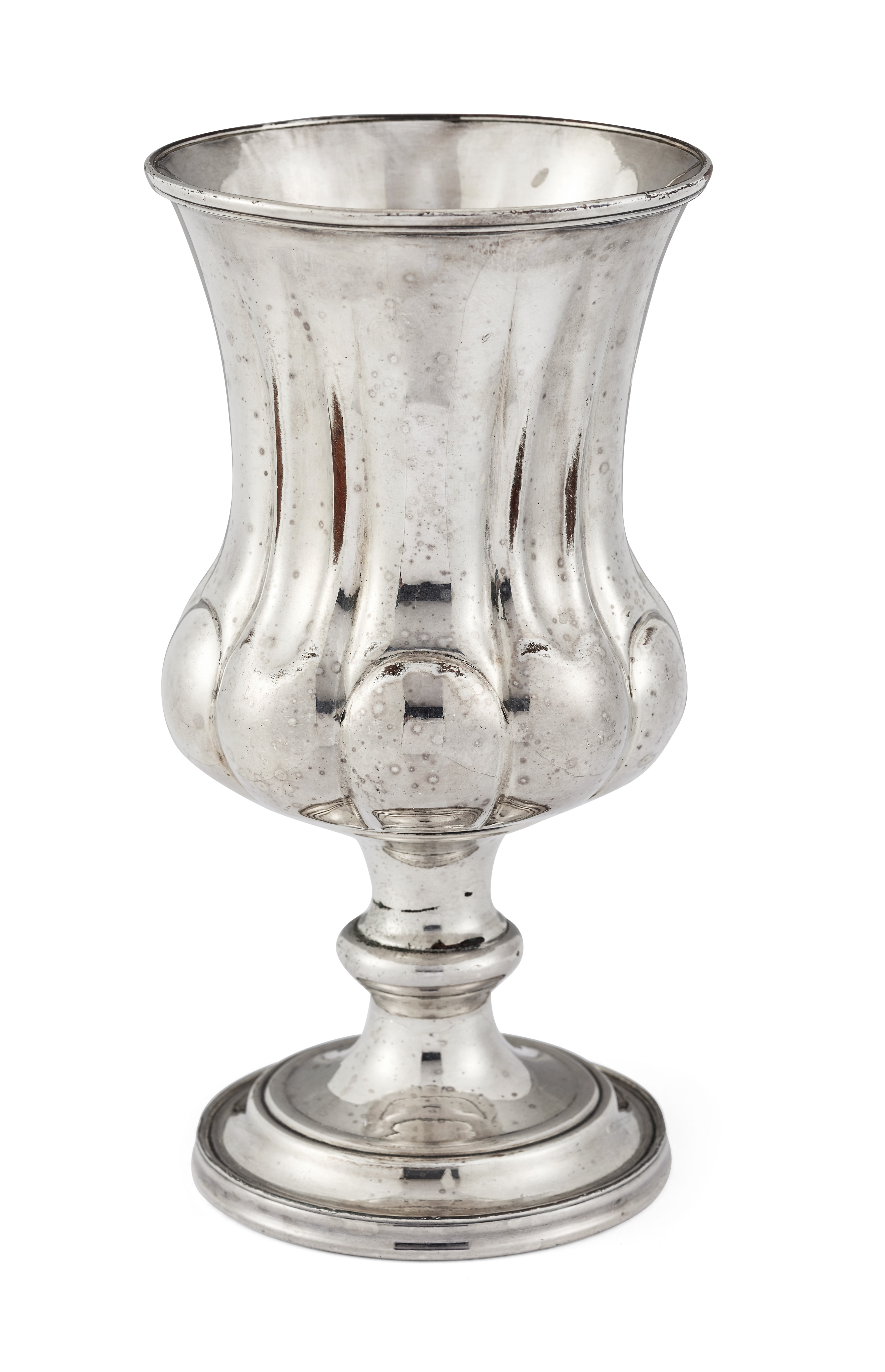 AN OLD SHEFFIELD PLATED GOBLET