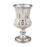 AN OLD SHEFFIELD PLATED GOBLET