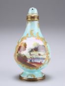 A SOUTH STAFFORDSHIRE ENAMEL PEPPER POT, CIRCA 1770