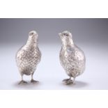 A PAIR OF IMPORTED SILVER QUAIL PEPPERS, EARLY 20TH CENTURY