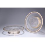 A PAIR OF FRENCH SILVER-MOUNTED GLASS DISHES