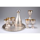 A 1970s EIGHT-PIECE SILVER DRINK SET