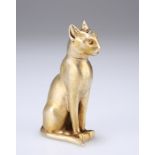 A GERMAN SILVER-GILT CAT-FORM PEPPERETTE, CIRCA 1900