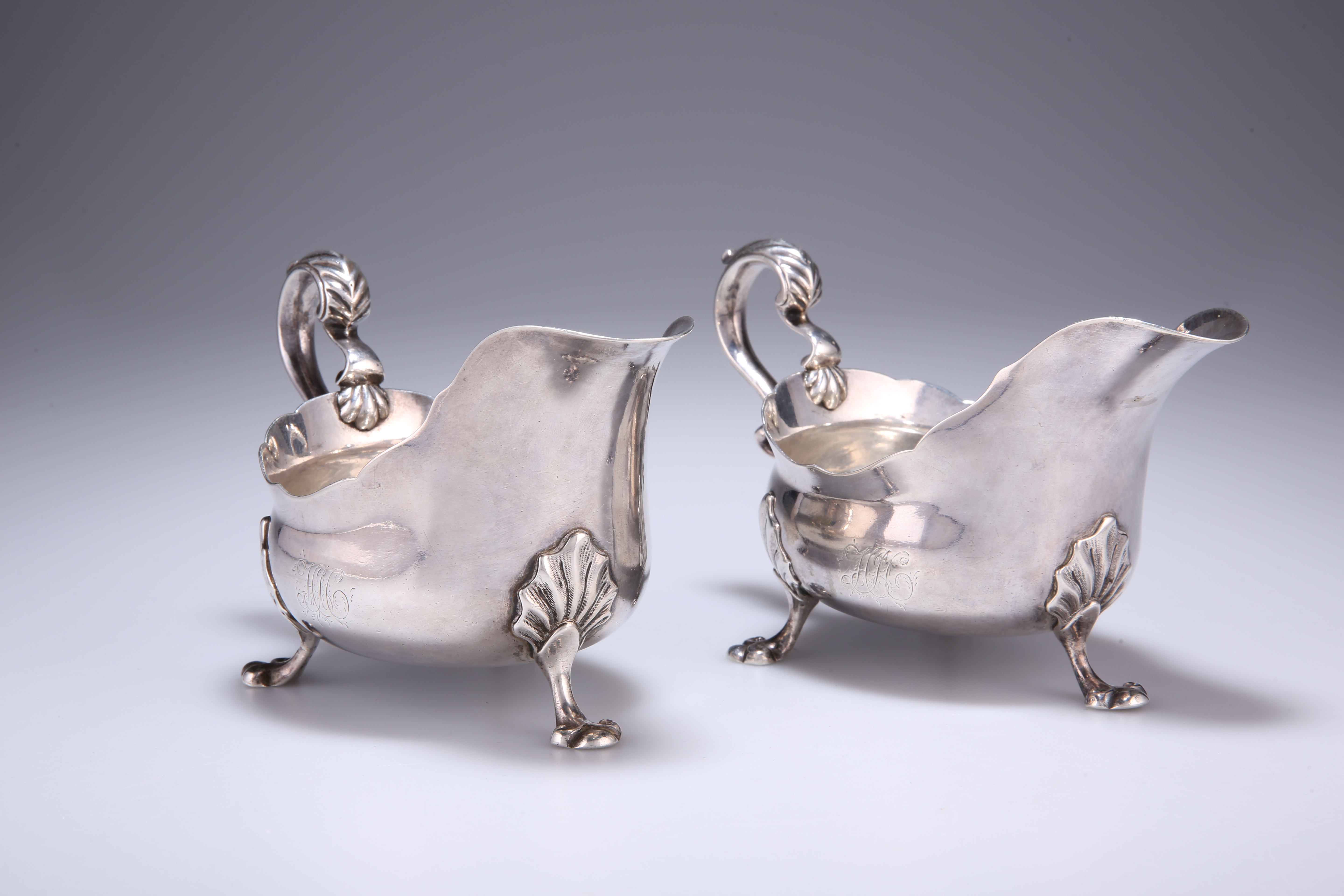 A PAIR OF GEORGE II SILVER SAUCEBOATS - Image 2 of 3