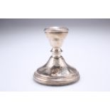 ^ AN ELIZABETH II SILVER CANDLESTICK