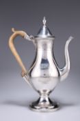 A GEORGE III SILVER COFFEE POT