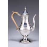 A GEORGE III SILVER COFFEE POT