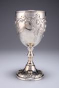 A LARGE VICTORIAN SILVER GOBLET