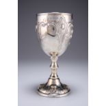 A LARGE VICTORIAN SILVER GOBLET