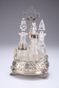 A VICTORIAN SILVER CRUET STAND