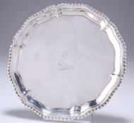 A GEORGE III SILVER WAITER