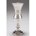 TWO SILVER KIDDUSH CUPS