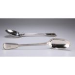 A PAIR OF EDWARD VII SILVER GRAVY SPOONS