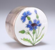 AN ART NOUVEAU SILVER AND ENAMEL BOX