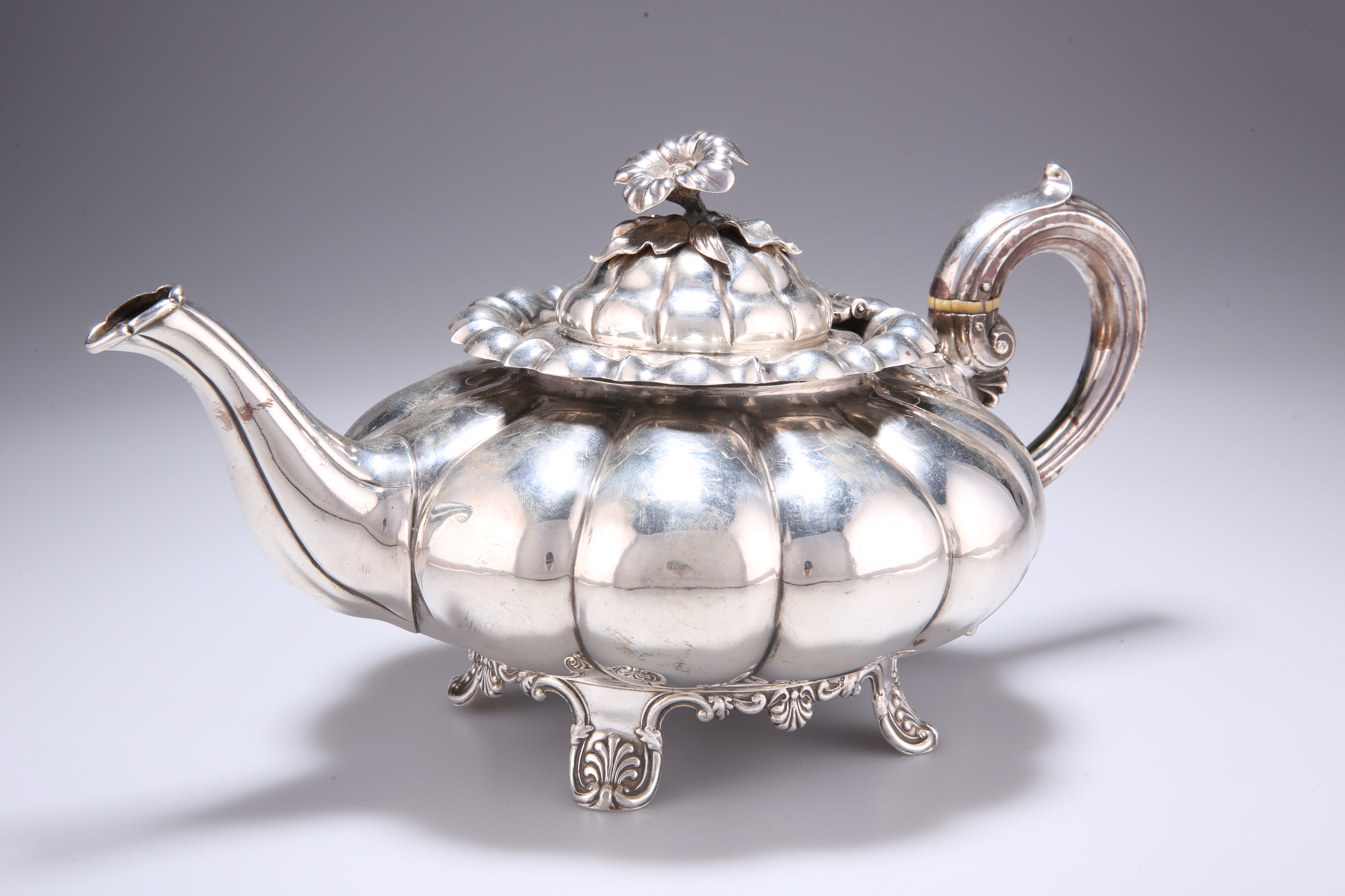 A PROVINCIAL SILVER TEAPOT - Image 2 of 4