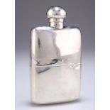 A GEORGE V SILVER HIP FLASK AND CUP