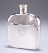 A VICTORIAN SILVER HIP FLASK