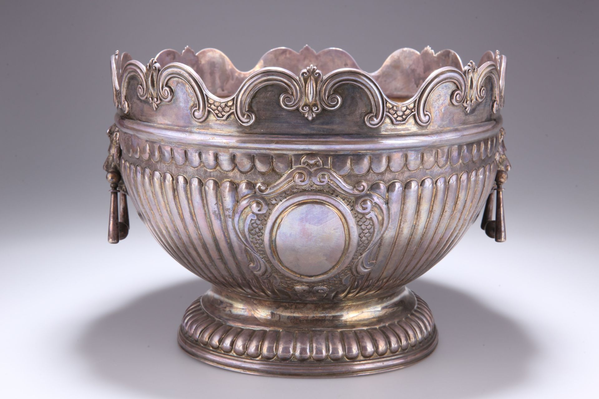 A LARGE EDWARDIAN SILVER MONTEITH